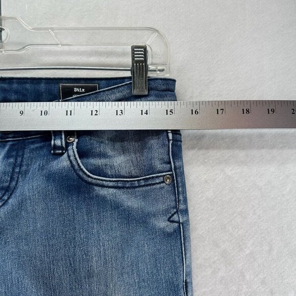 Volcom Jeans Womens Size 3/26 Stix Skinny Low Rise Light Washed Denim Blue - Picture 11 of 12